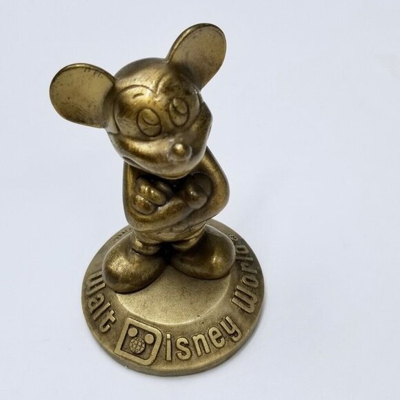 Vintage Walt Disney World Mickey Mouse White MGM Mug Box Brass Bell Lot 3 - Picture 2 of 11